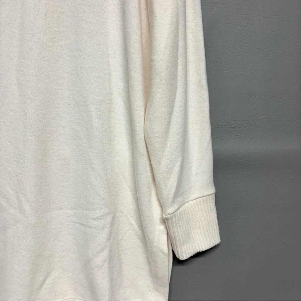 ✨LOFT V-Neck Pullover Sweater Cream Knitted Long Sleeve Size MP